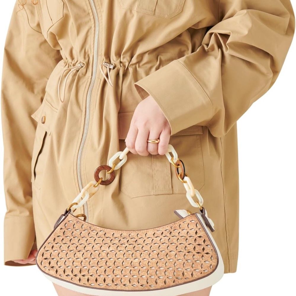 Dolce Vita Miranda Cork Shoulder with Chain, Off-White